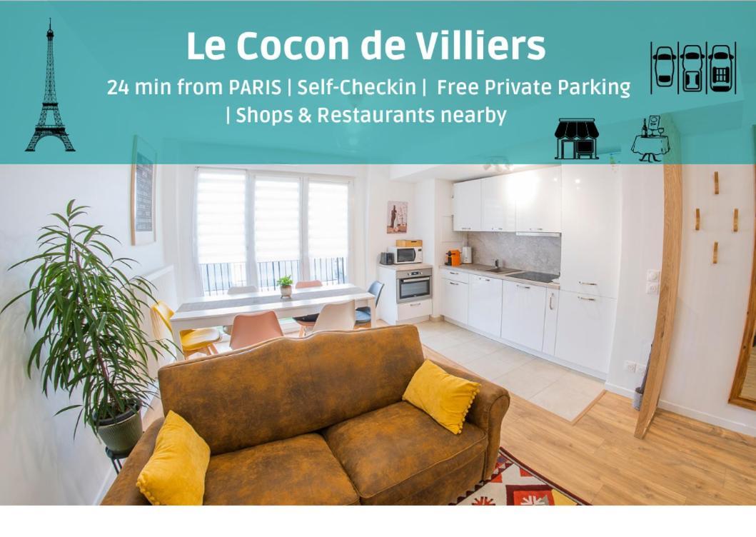 Paris & Disneyland - 2Min From Train Station - Free Private Parking Villiers-sur-Marne Exteriör bild
